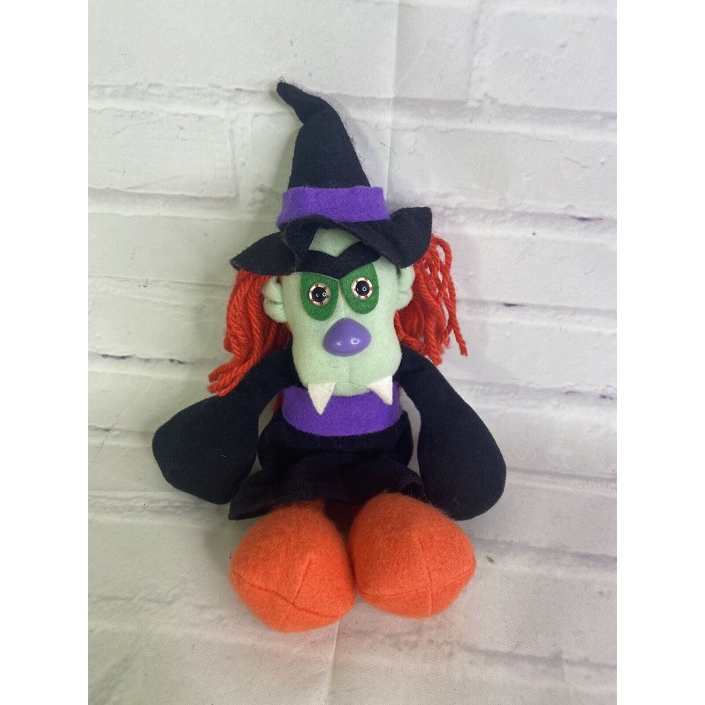 VTG 1986 Halloween Vampire Face Witch Plush Bean Doll Graphics International Inc